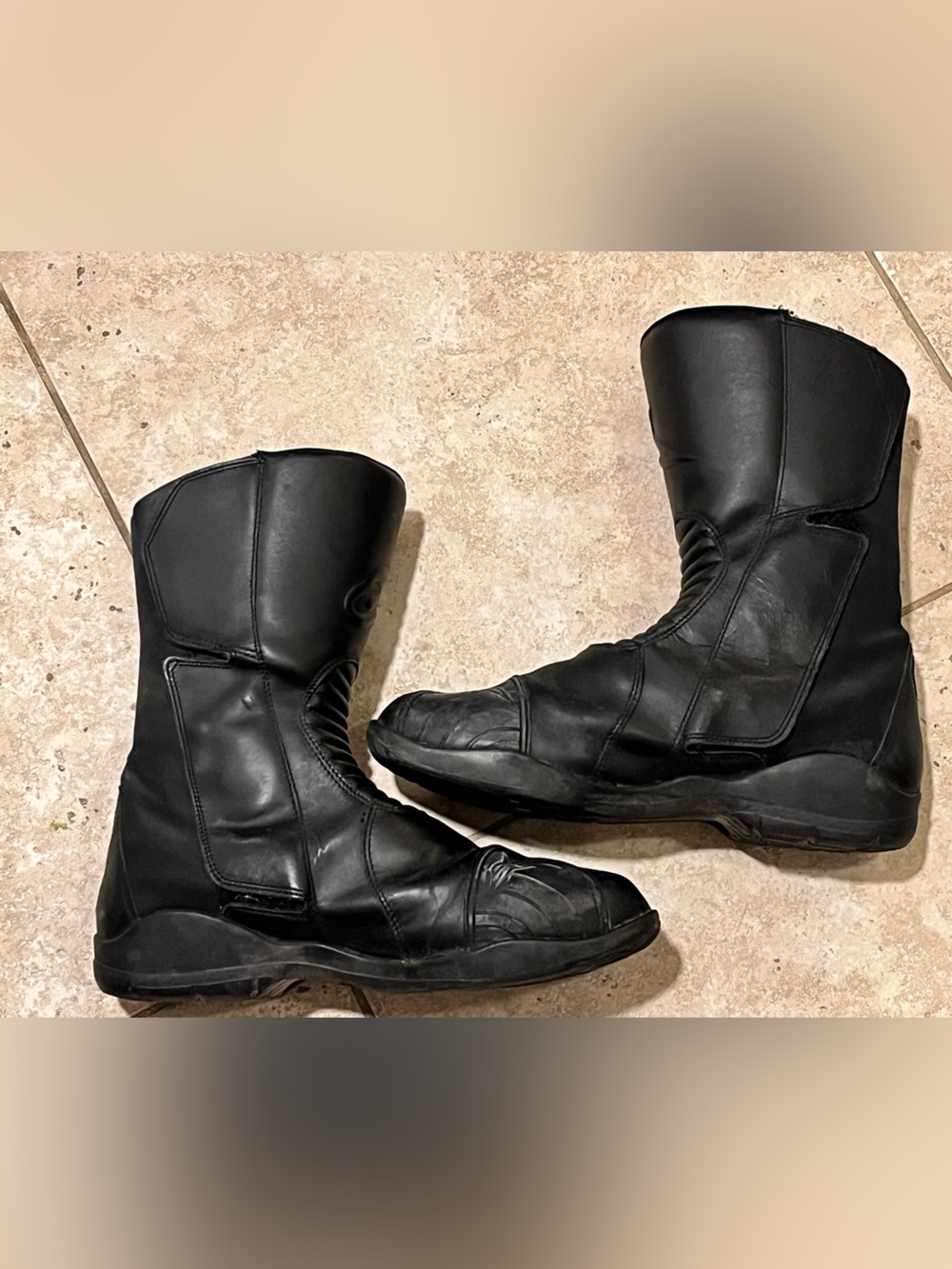 AlpineStars Web GORE-TEX Black Leather Waterproof Touring Motorcycle Boots 11.5
